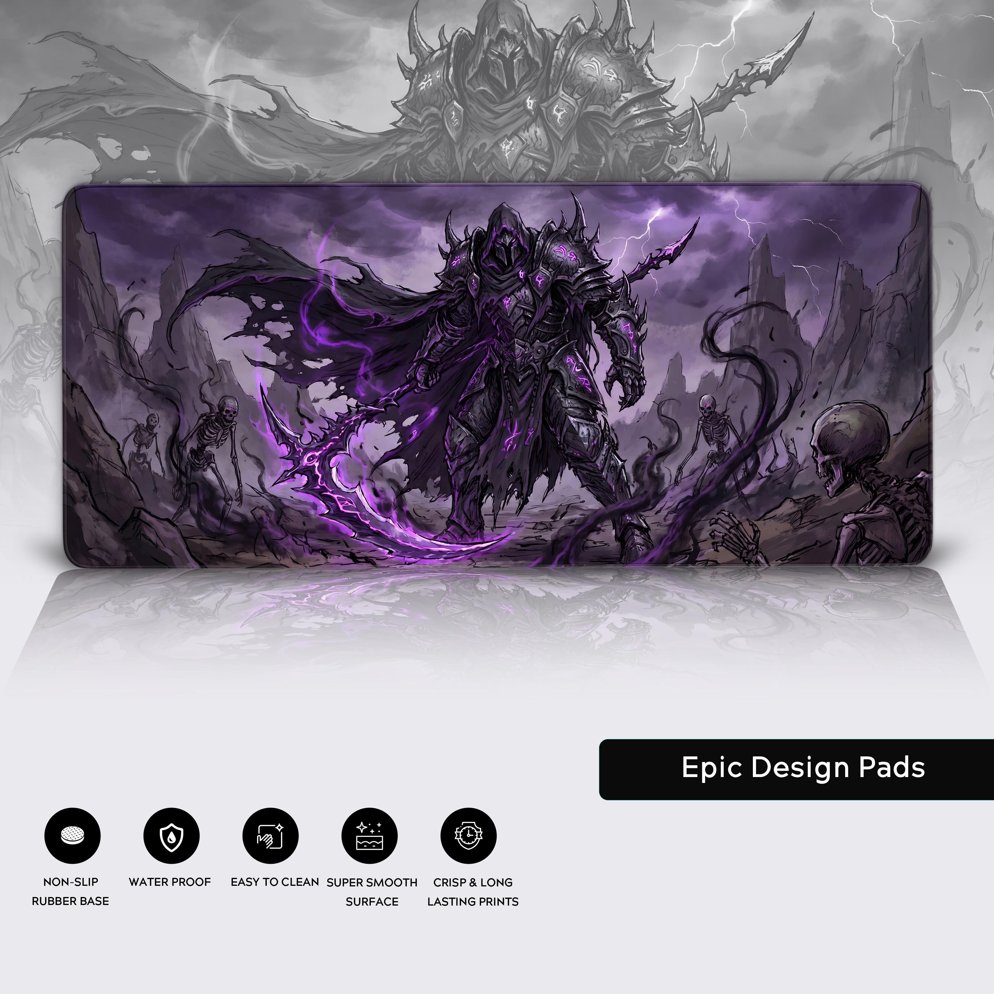 Grim Reaper Desk Mat - Epic Dark Fantasy Mouse Pad – Epic Design Pads