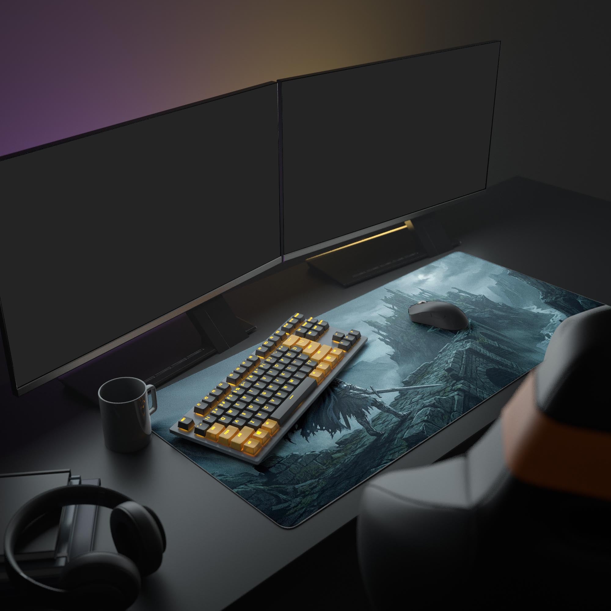 Epic Design Pads Abyssal Keep gaming mouse pad showing crisp and long-lasting print details.