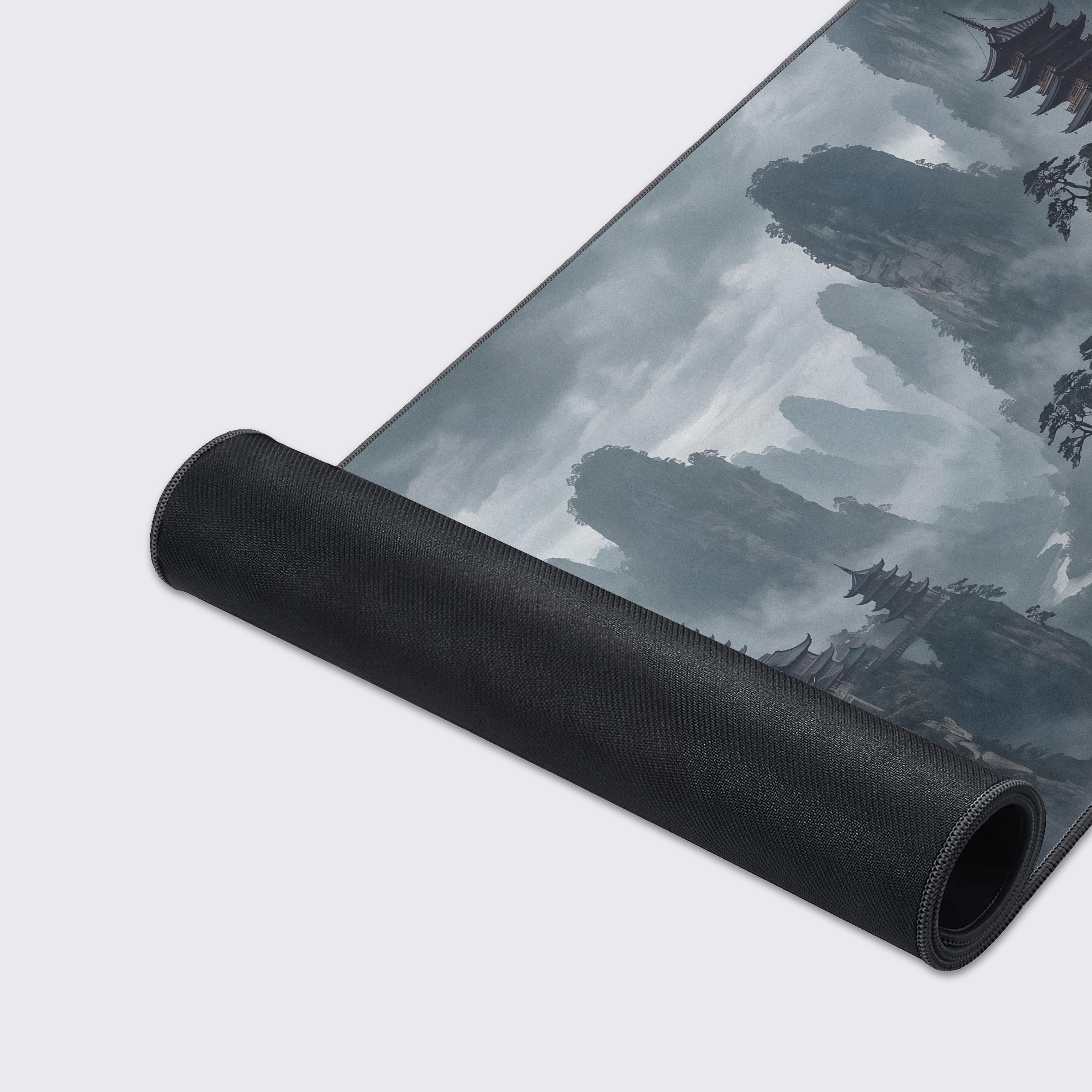 Waterproof, easy-to-clean, and non-slip feature icons for the desk mat