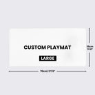 Large custom TCG playmat 70x35cm flat lay custom artwork printing and extended size.