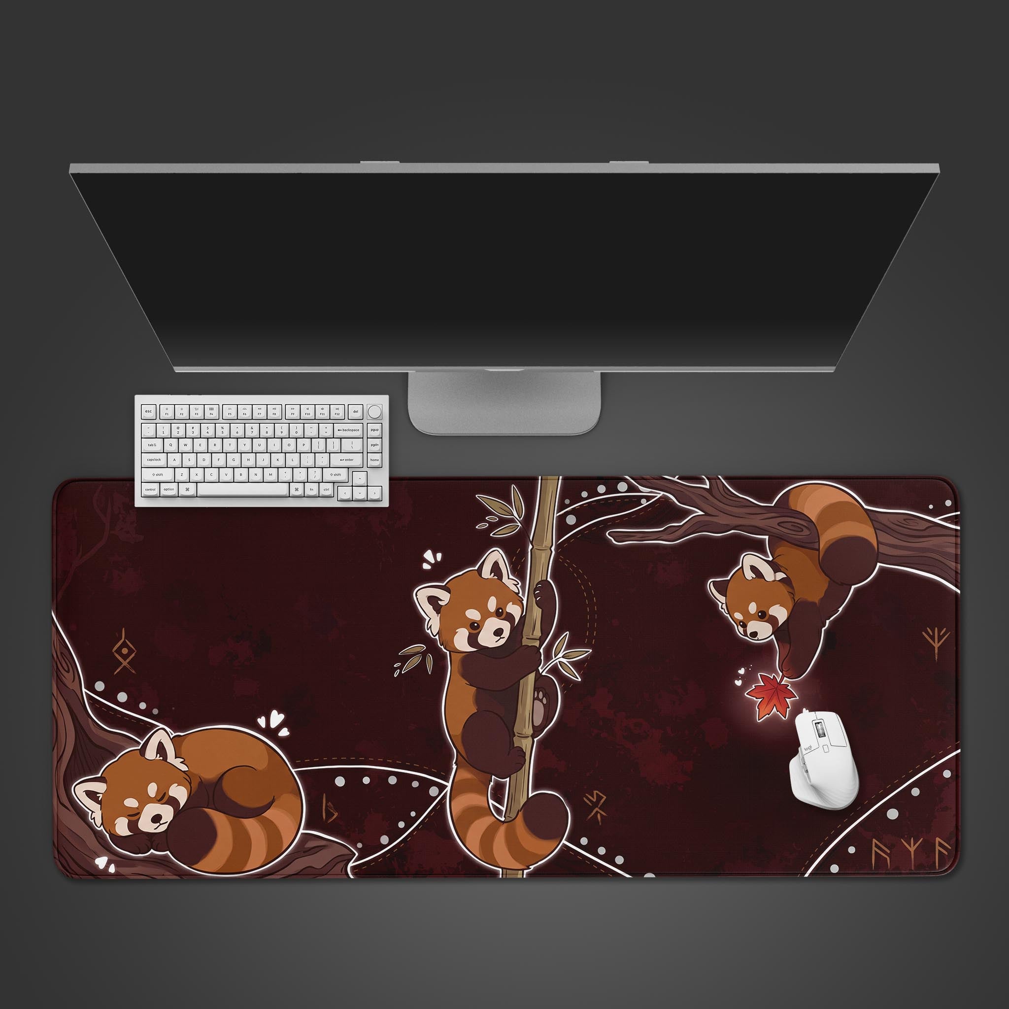 Red Panda Desk Mat - Cozy Kawaii Mouse Pad – Epic Design Pads