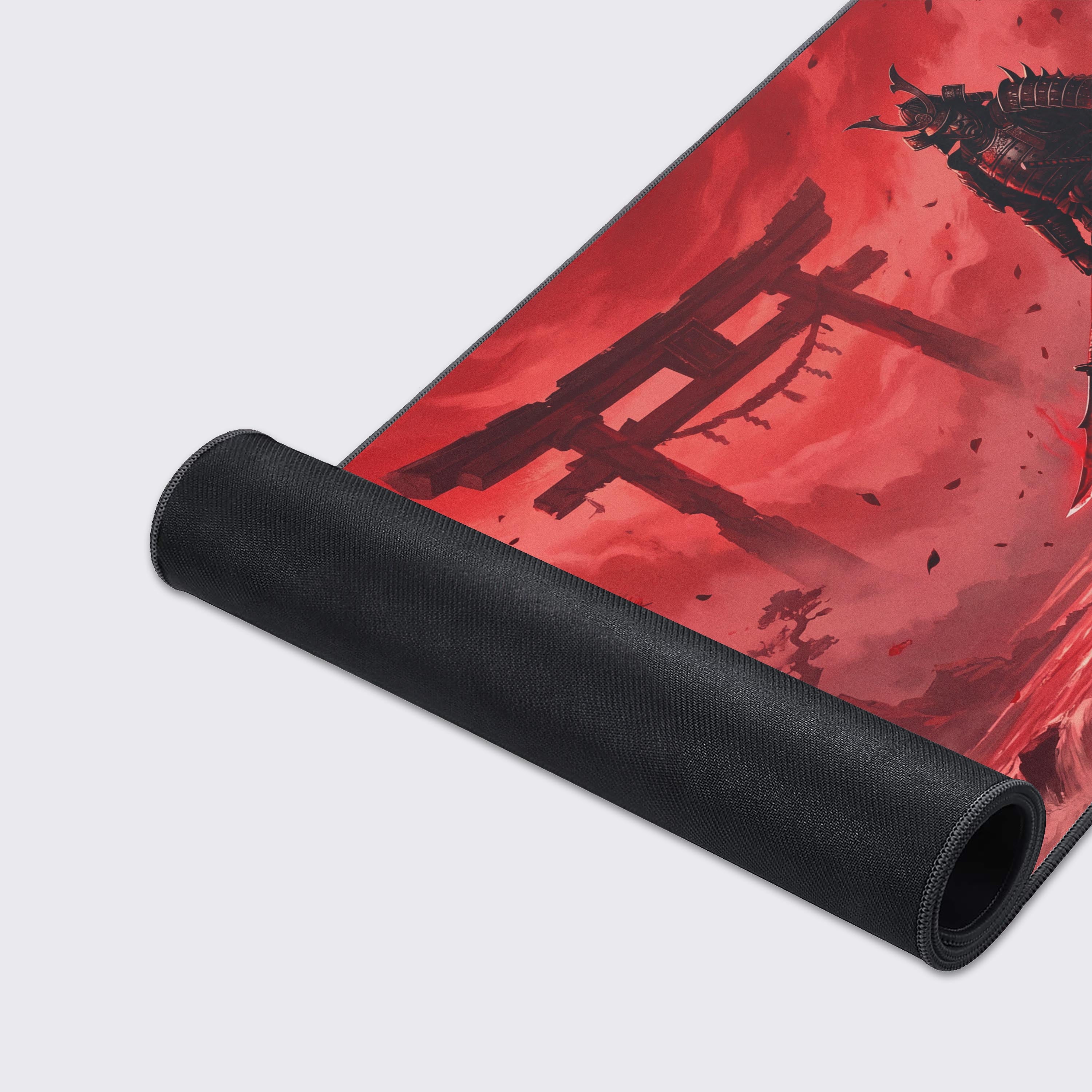 Detail showing the waterproof coating and easy to clean features of the epic gaming mouse pad