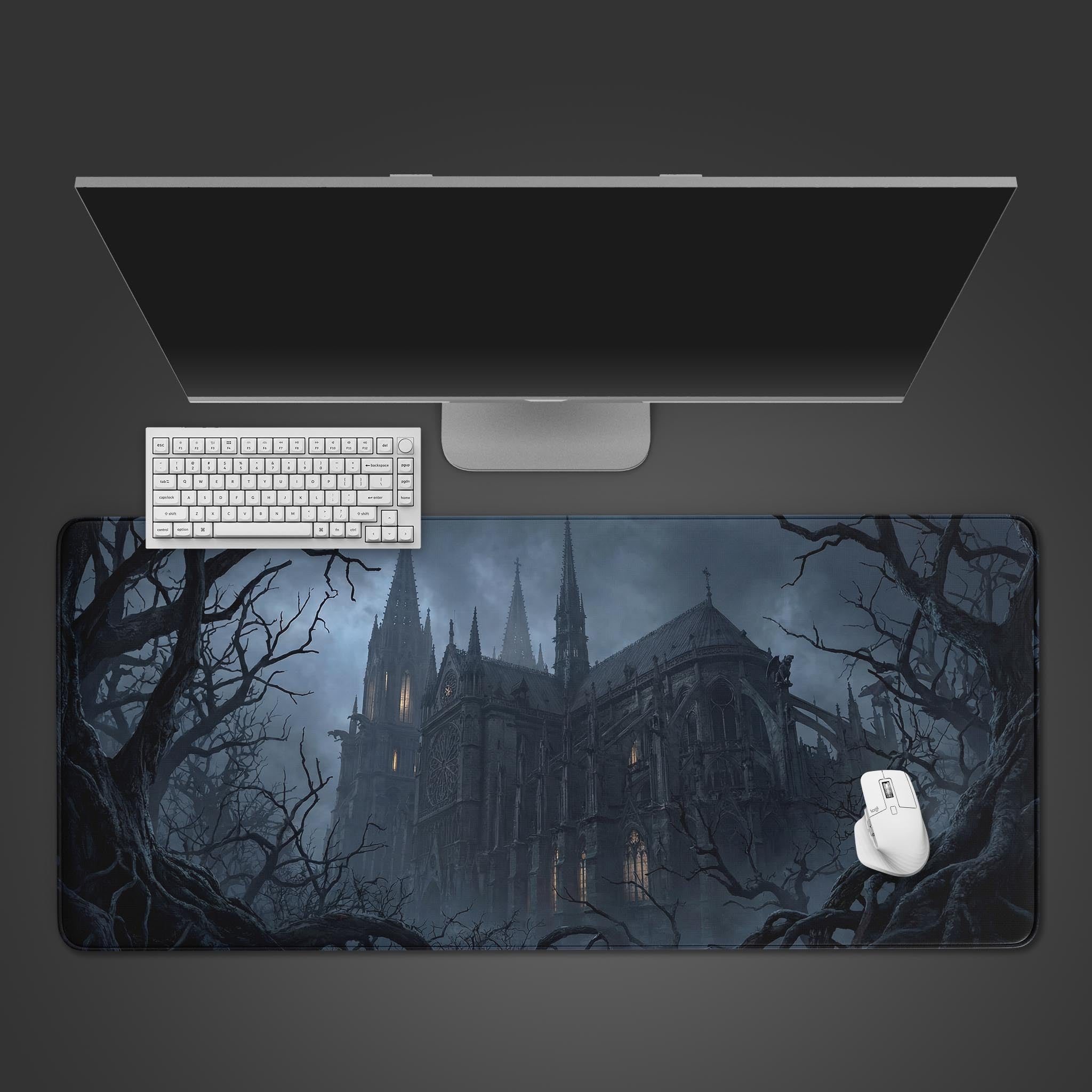 Silent Abbey Cathedral – Dark Academia Desk Mat, Gothic XL Mouse