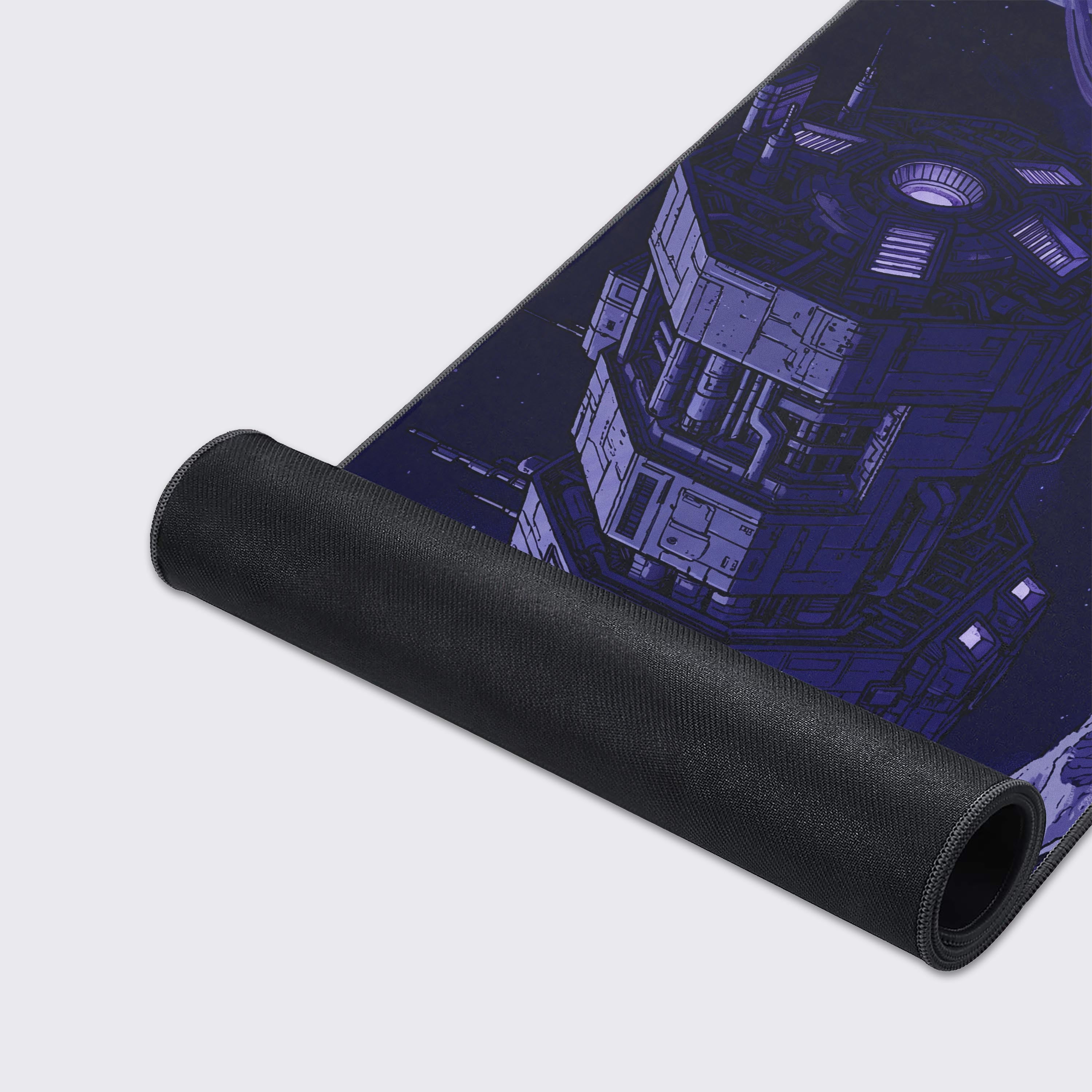 Space & Galaxy themed extended desk pad with ringed planet and nebula artwork
