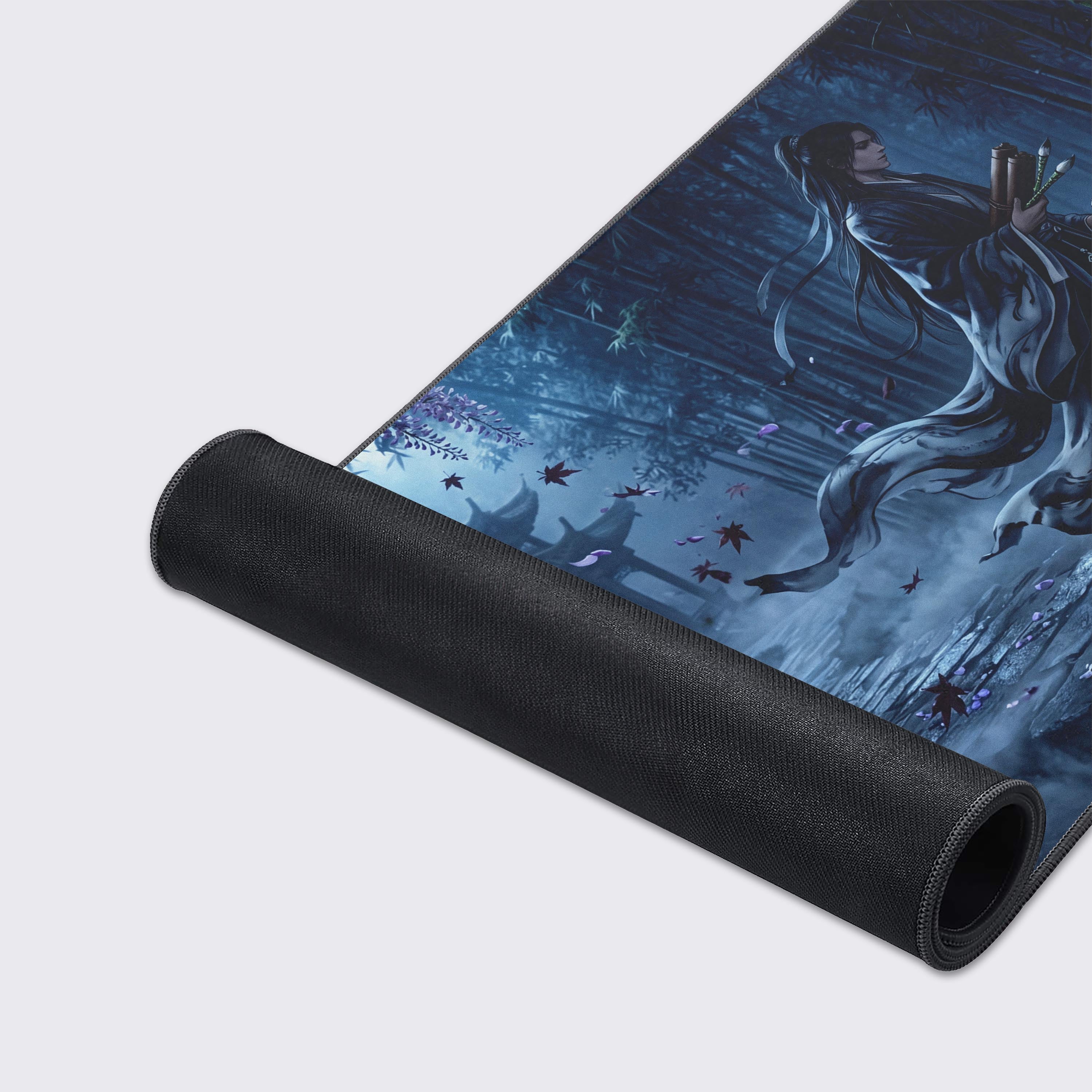Icon features highlighting the water-proof, non-slip, and smooth surface of the desk mat