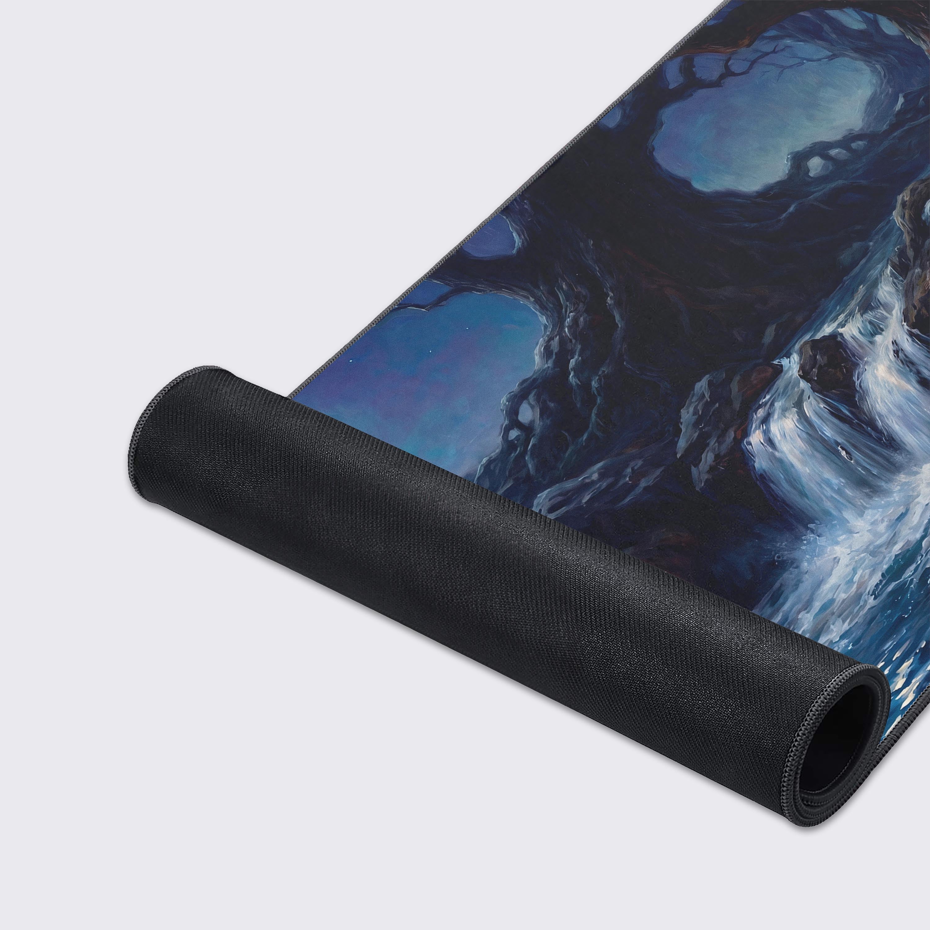 Waterproof and easy-to-clean gaming mouse pad with anti-slip rubber base icons