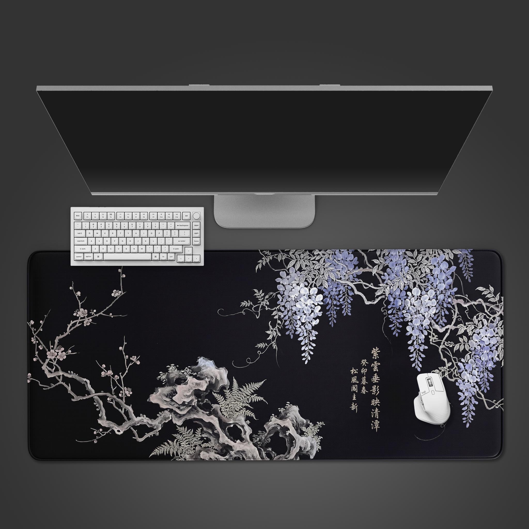 Wisteria Desk Mat - Traditional Chinese Ink Wash Mouse Pad – Epic