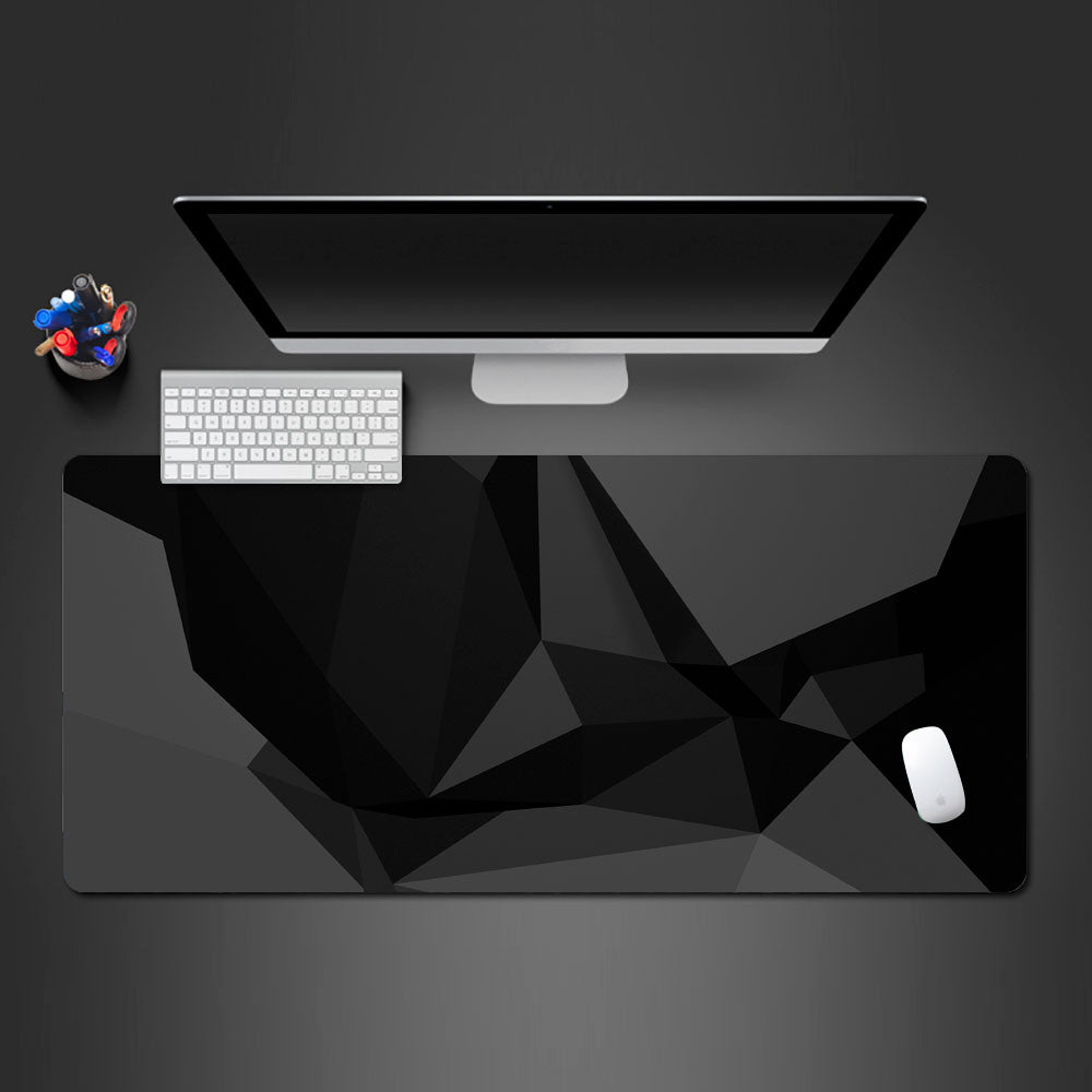 dark abstract office gaming deskpad, cool abstract desk mat design, best design mousepad for office, make your office look cool with a epic mousepad