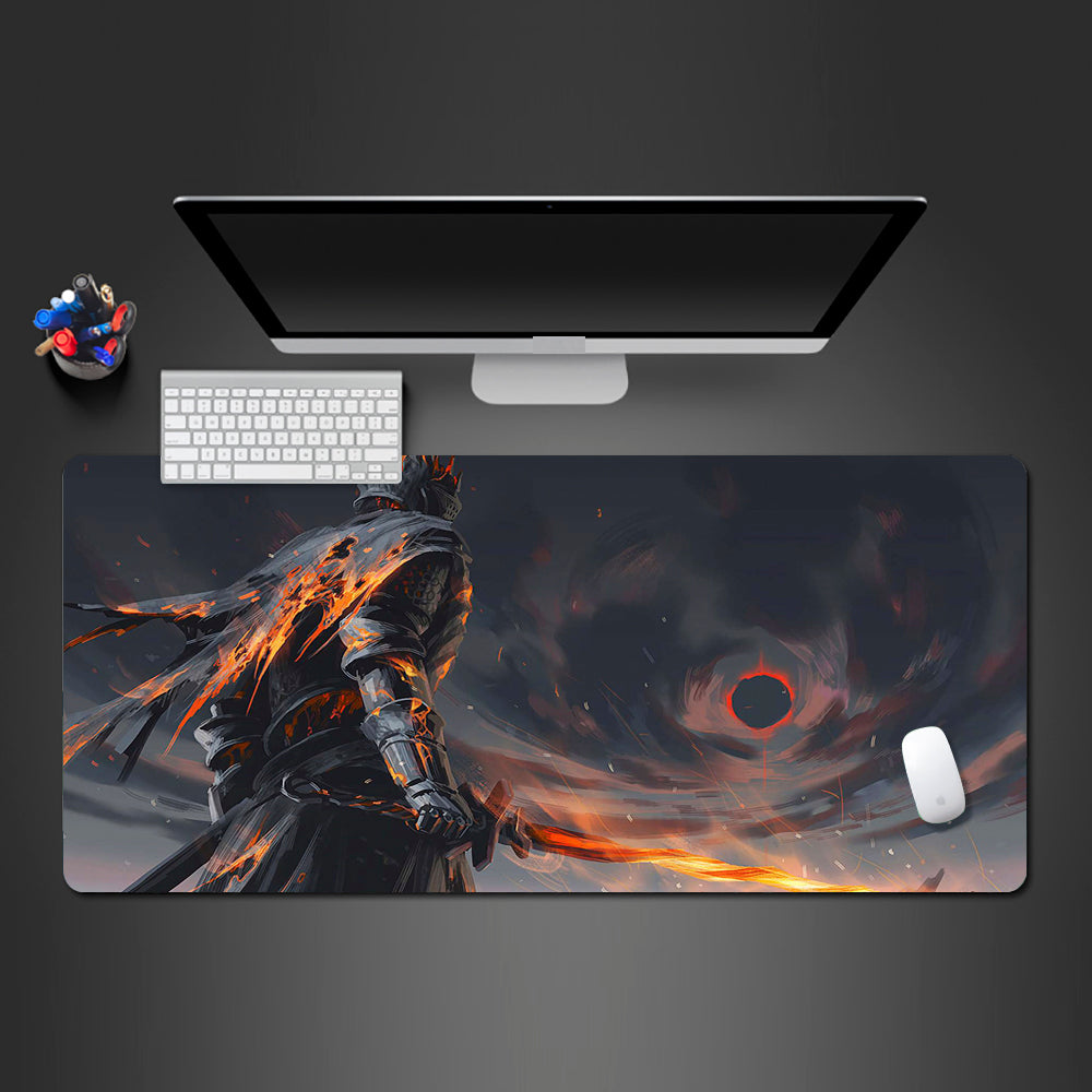 dark souls gaming desk pad, dark souls desk mat, dark souls gaming large mouse pad, dark souls premium deskpad