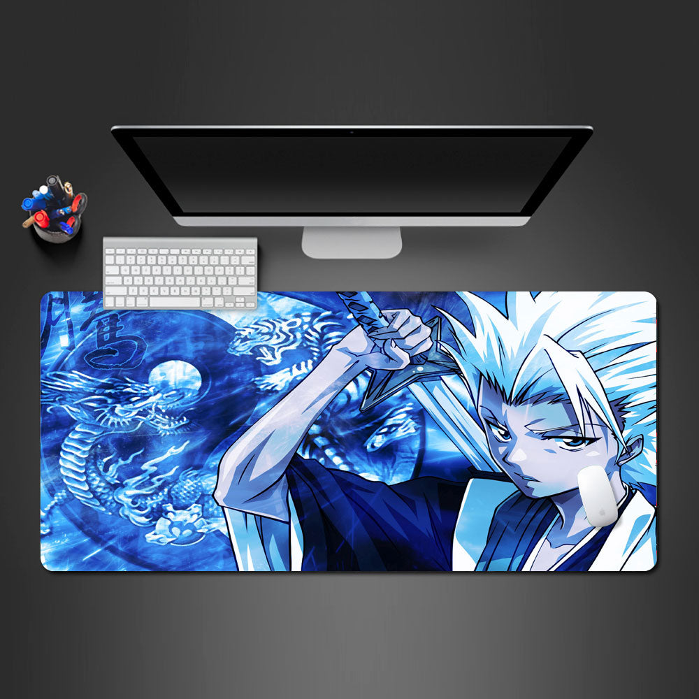 Ice Toshiro Hitsugaya Anime Large mousepad, Ice Toshiro Hitsugaya desk mat, Ice Toshiro Hitsugaya large deskpad, best anime gaming mousepad, Ice Toshiro Hitsugaya mouse pad