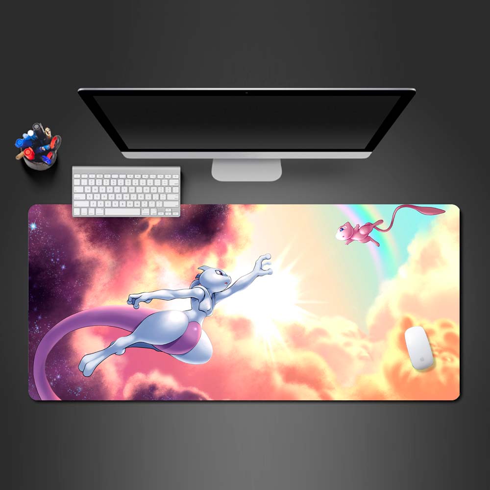mewtwo anime desk mat, mewtwo large mouse pad, mewtwo mouse pad, pokemon gaming large mouse pad