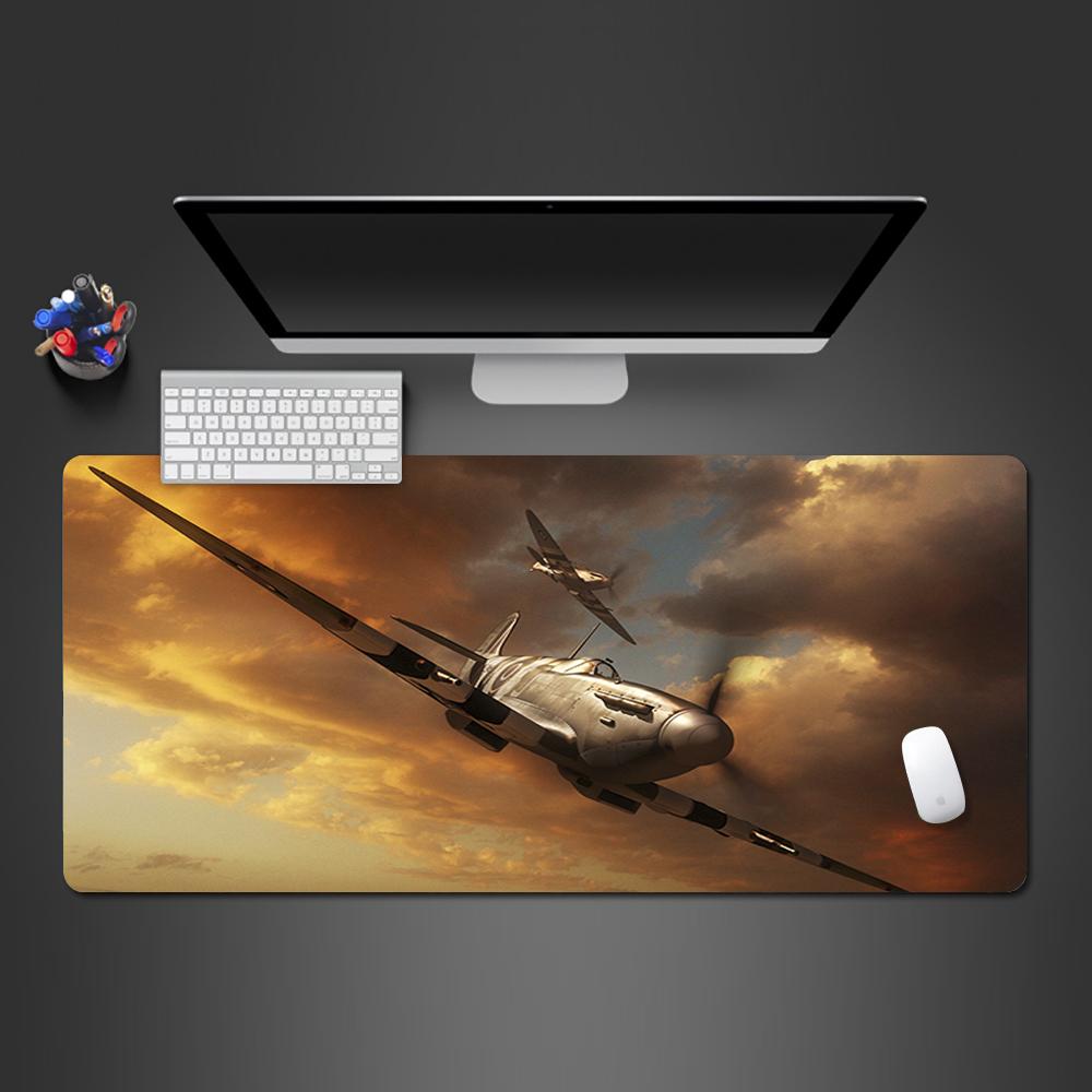 air fighter desk mat, combat battle large mouse pad, cool design office pcsetup gaming desk pad, world war 2 airplane design mouse pad