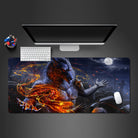 Werewolf gaming desk mat, wolf design large gaming mouse pad, werewolf large desk pad, best gaming desk mat