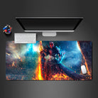 Unstoppable warrior gaming desk pad, warrior desk mat, best design large gaming desk mat, fire warrior large mouse pad