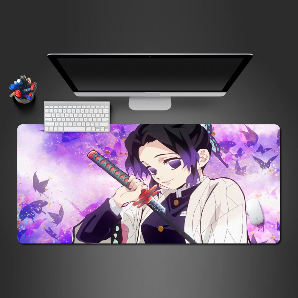 Shinobu anime desk mat, shinobu anime gaming mouse pad, Shinobu large mousepad, mordern art anime girl creative mouse pad, high quality best selling narutal rubber lock pad pc