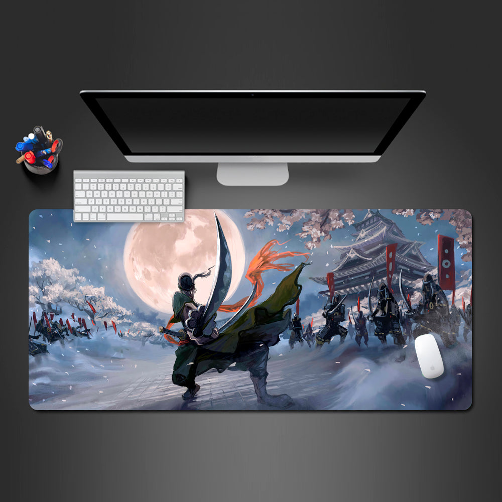 zoro anime desk mat, zoro one piece gaming mouse pad, zoro desk mat, zoro large mouse pad